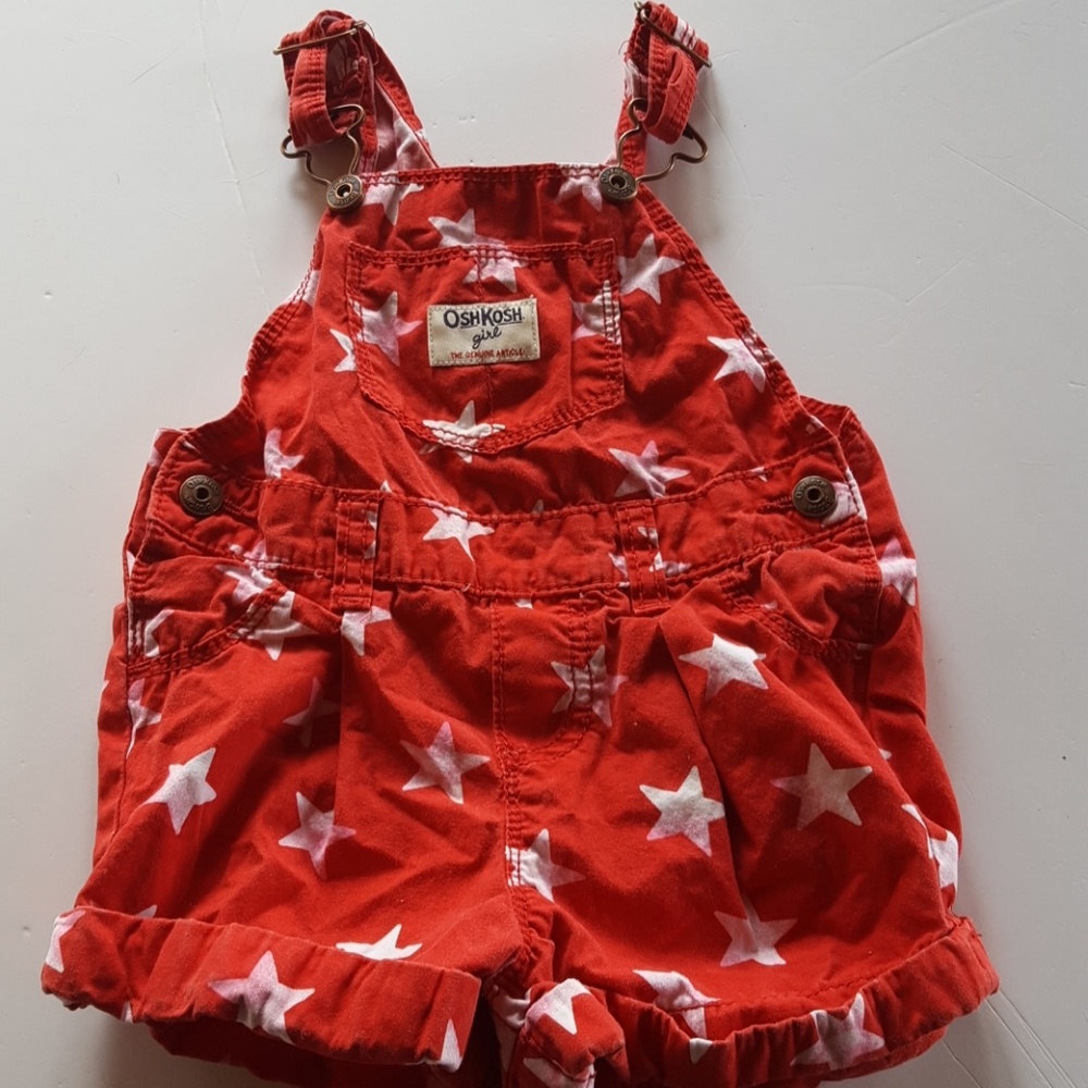 ☆☆ 3 for $ 21 Oshkosh Bgosh red /white girls stars - Picture 1 of 5